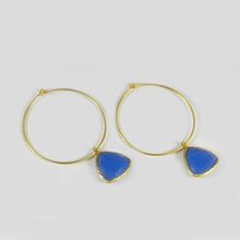 blue chalcedony gemstone  Earring