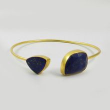 lapis lazuli gemstone brass brass bracelet