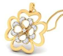 flower shape diamond pendant