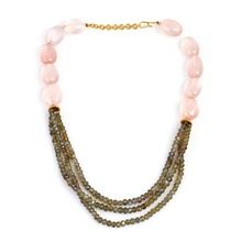 Latest design rose quartz necklace