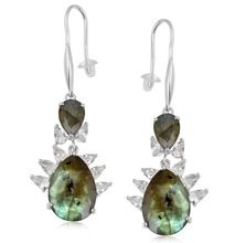 New design silver earrings labradorite gemstone earring
