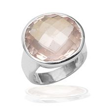 rose quartz gemstone ring
