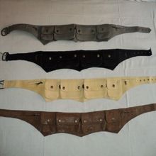 four pockets leather money belt bag