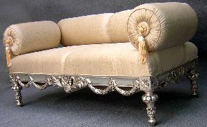 White Metal Sofa