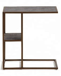 Rustic Finish Metal Side Tables