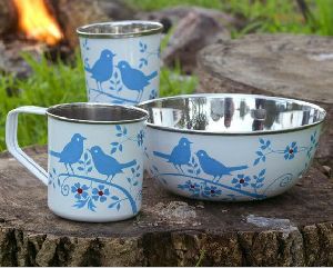 Stainless Steel Hand Painted Mugs