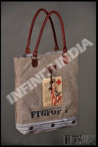 Vintage cotton canvas bag