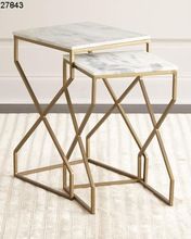 Brass Iron Marble Table