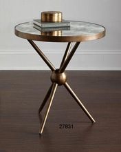 Iron Charly Mirrored Top Side Table