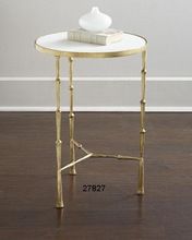 Marbler AND Brass Side Table