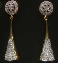 Rhinestone fashion jewellery earring