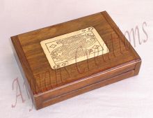 Wooden Double Playing Card Box