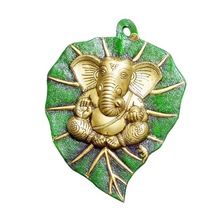 green leaf Ganesh statue
