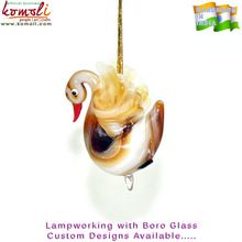 Handmade swan crystal glass bird