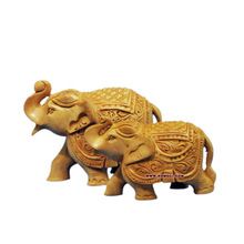 Indian wood carving elephant