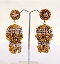 Antique Gold Plated Jhumka Earring