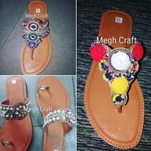 Multi Colored Leather Chappal