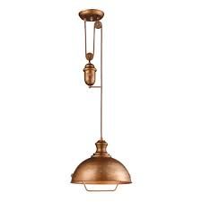 COPPER GOLD FINISHED PENDANT LAMP