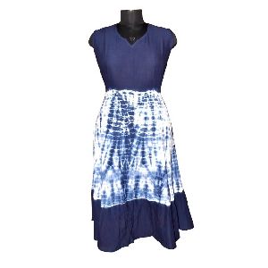 Cotton Indigo Long Dress