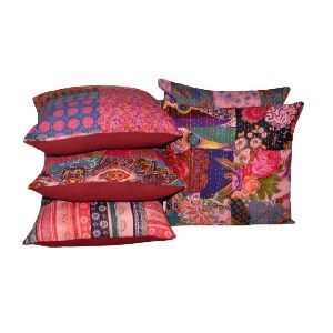 Cotton Kantha Cushion Cover