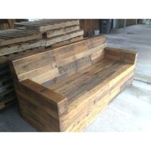 Reclaimed wood sofa/Recycled wood garden sofa
