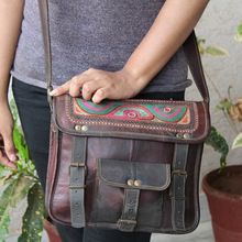 Suede Leather Messenger Bag