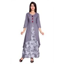 Rayon Tussles Kurti, Color : Grey