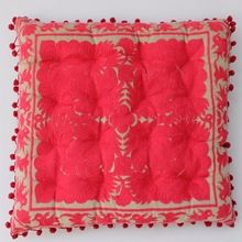 Chikan Embroidery Floor Cushion