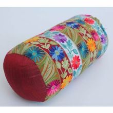 Velvet Fabric Embroidered Bolster