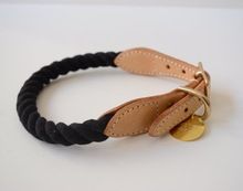braided cotton rope dog collars