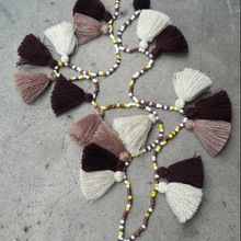 Brown tassel necklaces