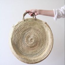 Handmade round straw Bag
