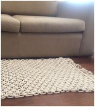 macrame cotton rug