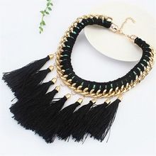 mini silk tassel necklace