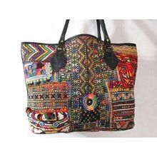 Ethnic Hand Embroidery Vintage Bucket Bag Ladies Shopper bag Handmade