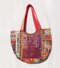 Indian Gypsy handmade banjara bag Indian Mirror Patchwork Old Banjara tote bag