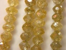 Yellow Diamonds Faceted Beads