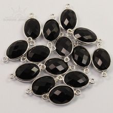 BLACK ONYX Checker Gemstones Connectors