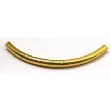 gold plated brushed tube bead handmade lead nickel freee