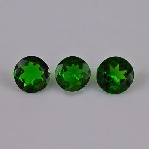 Chrome Diopside Faceted Round Calibrated Gemstone