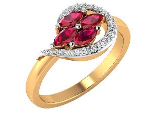 Diamond Natural Ruby stone Ring