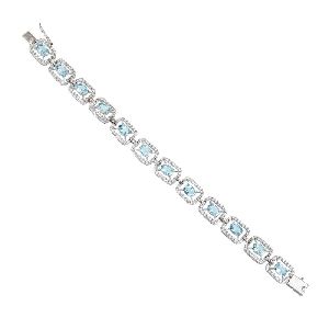 Gemstone Sterling Silver Bracelet