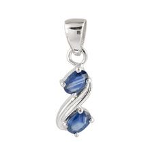 Silver Blue Sapphire Pendant