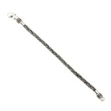 Solid Cable Braided Silver Bracelet