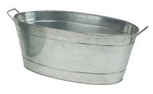 Stainless Steel Double wall Oval Tub