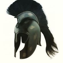 Black Ancient Greek Corinthian Armor Helmet