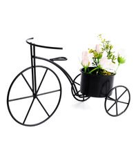 Antique black garden bicycle planter