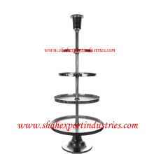 silver metal display decorating stand