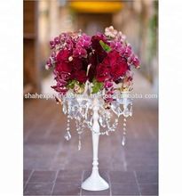 White Candelabra with flowers bowl