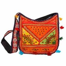girl Brocade Sari Kantha sling Bag
